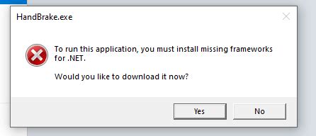 Hand Brake .Net Error 的图像结果