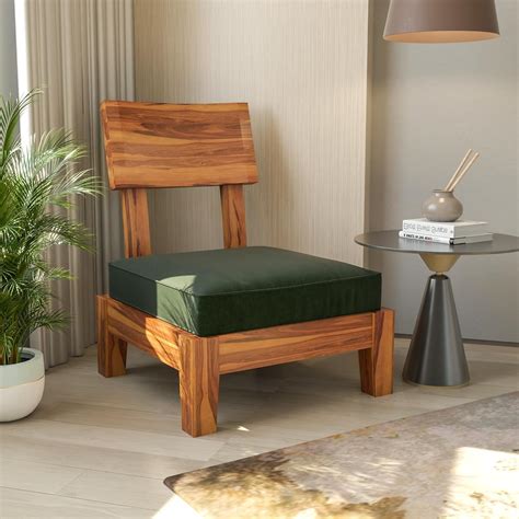 Mp Wood Furniture Sofa Chairs for Living Room Sheesham Wood Single Sofa ...