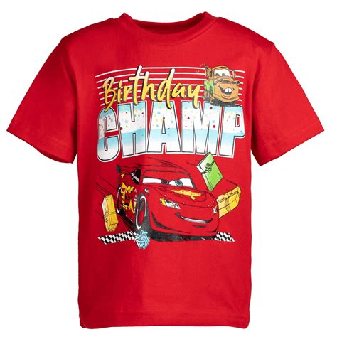 Disney Pixar Cars Lightning McQueen Tow Mater Birthday Little Boys T ...