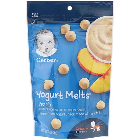 Gerber Yogurt Melts, 8+ Months, Peach - 28g – Babyamore