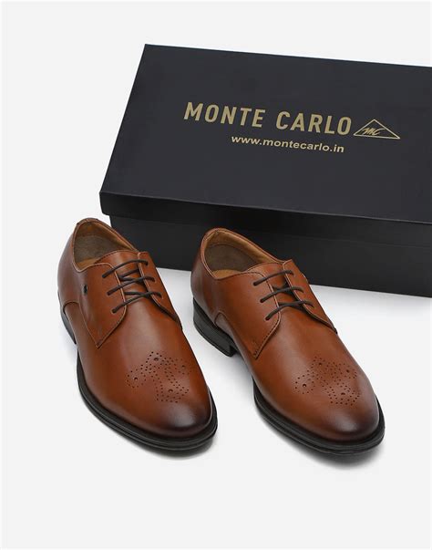 Buy Men Tan Leather Formal Brogues Online in India - Monte Carlo
