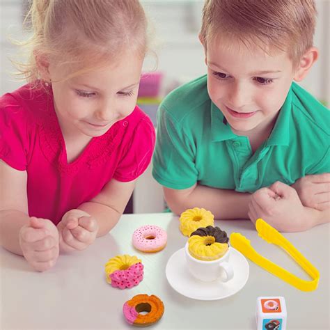Buy MCPINKY Pretend Play Food Set, Donuts Stacking Toy Pretend Desserts ...