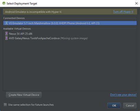 Visual Studio Android Run 的图像结果