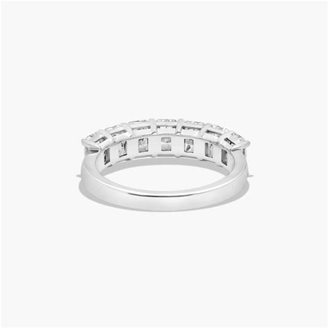 Seven Stone Anniversary Ring With 3 CTW Radiant Cut Lab-Grown Diamonds ...