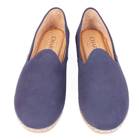 Navy Suede - Slip On Shoes for Women | Charix
