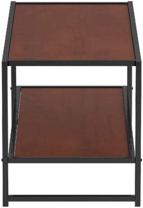 TV Stand with Shelf, Red Mahogany Wood Grain | Ubuy India