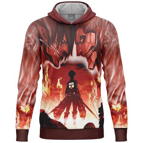 Burning Attack on Titan Lightweight Hoodie | Anime Ape