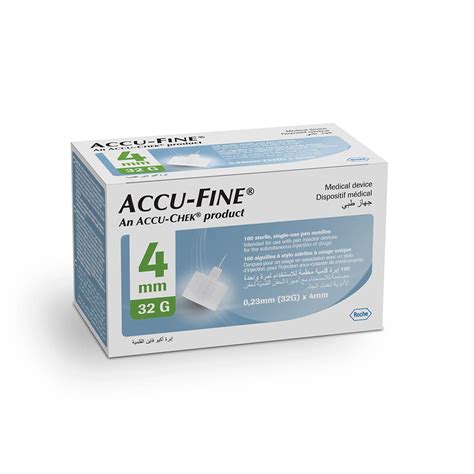 Accu Fine Insulin Pen Needles Â– Pack Of 100 (32G) * 4Mm : Amazon.in ...