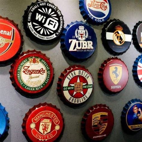 Bottle Caps wall decor sign - Route 66 Number Plate design (14"x14 ...
