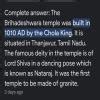 1. Write a brief note on the following: a) Brihadeswara Temple b)Red ...