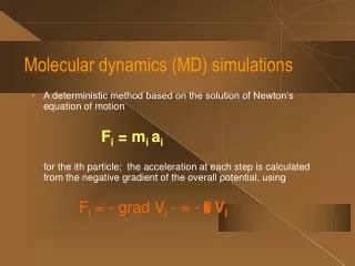 Image result for Molecular Dynamics Simulations Tree