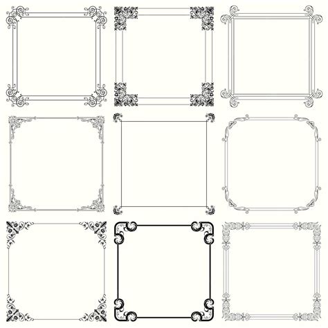 Premium Vector | Decorative frames (set 25)