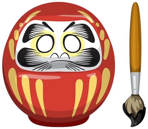 Poupée de souhait japonaise Daruma | Vecteur Gratuite