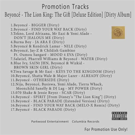 Beyonce 4 Album Back Cover