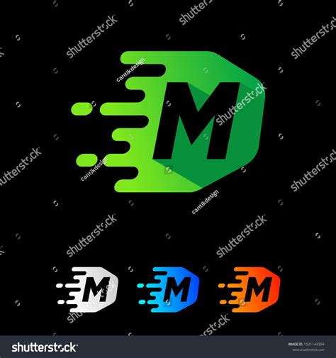 M Fast Logo M Speed Logo Stock Vector (Royalty Free) 1501144304