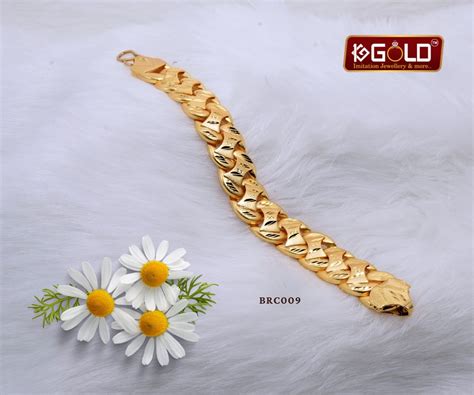1 Gram Gold Bracelet for Men with Modern Bold Design - BRC009 – 1GGOLD