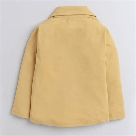 Polka Tots Full Sleeve Cowl Neck T-Shirt Chest Graphics Yellow ...