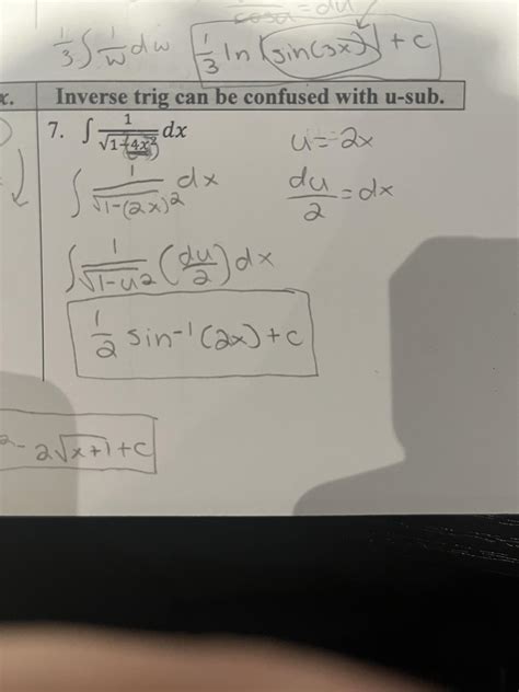 Image result for Inverse Trig Integrals