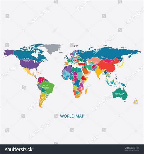 World Map Vector with Borders 的图像结果