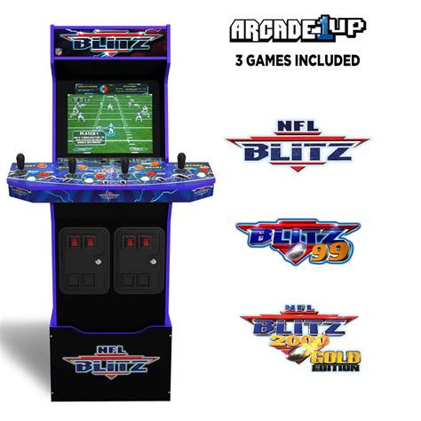 Arcade1Up NFL Blitz Arcade with Riser and Lit Marquee Multi NFL-A ...