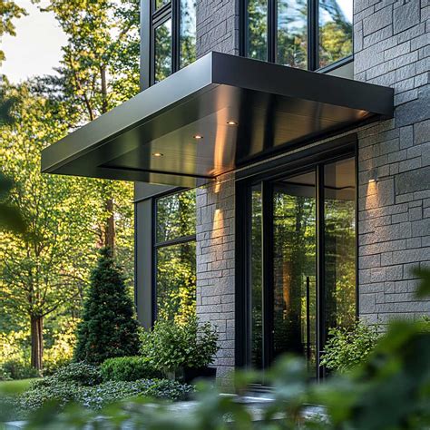 7+ Stylish Metal Modern Front Door Canopy Designs