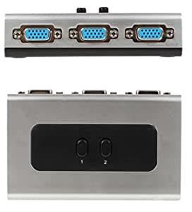 VGA(RGB) 2 Port Manual Switcher Selector Switch Box Monitor Single Mode ...