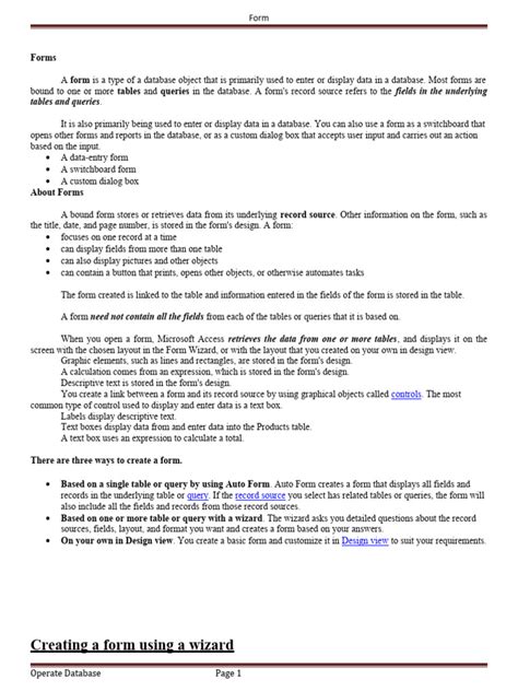 Image result for Creating Forms in MS Access