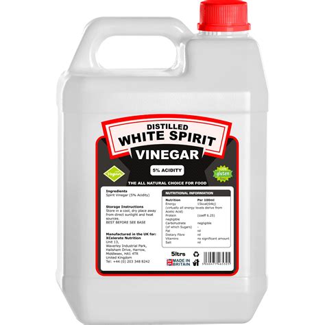 Buy XCelerate tion Distilled White Spirit Vinegar - 5 Litre (5% ic) for ...