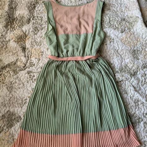 50s Style Green & Pink Dress ~ DEPOP PAY ONLY! (I... - Depop