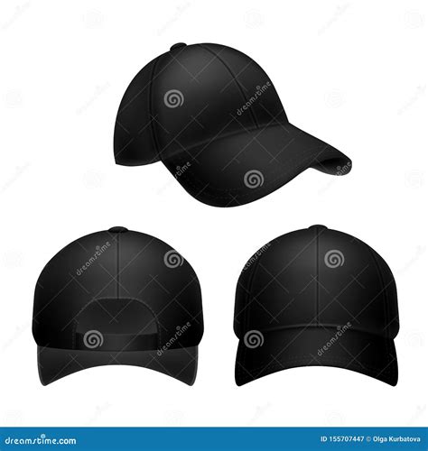 Black Baseball Cap Template