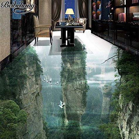 Custom Flooring 3d Human Fairyland Peak Cliff Living Room Bathroom ...