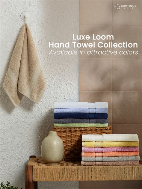 100% Cotton 550 GSM Light Blue Hand Towels, Luxe Loom Collection (Pack ...
