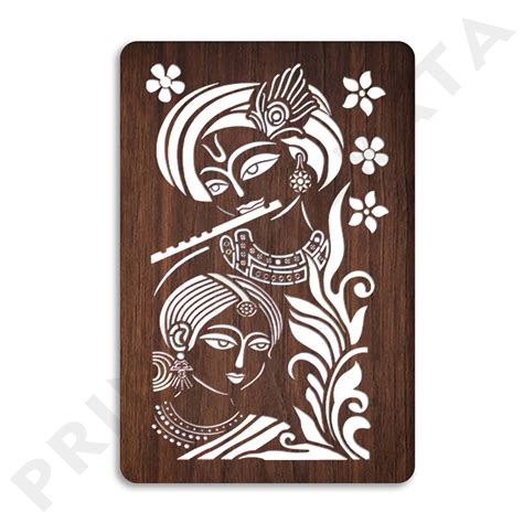 Neon MDF Radhe Krishna Frame – Print Bharat