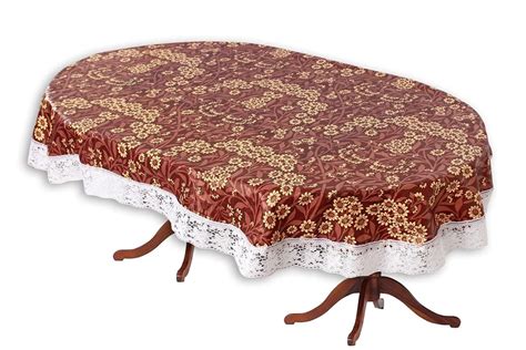 Buy CRAFT CITY PVC Waterproof 4-6 Seater Oval Dining Table Cover with ...