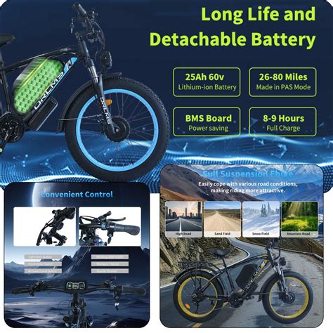 KB T60 Off-Road Electric Bike | 2000W Dual Motors, 62KM/H, 80 Mile ...