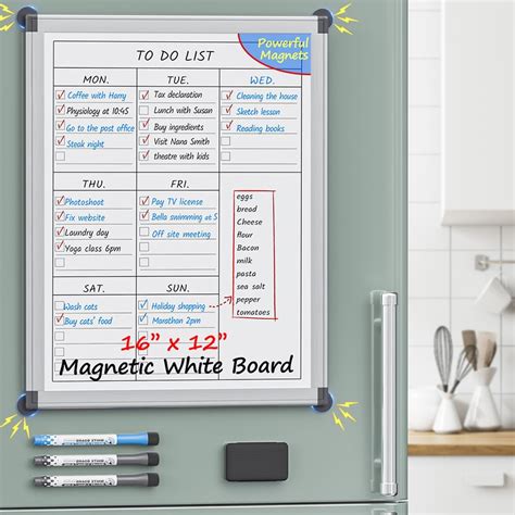 Amazon.com : LUCYCAZ Dry Erase Board for Fridge - Magnetic White Board ...