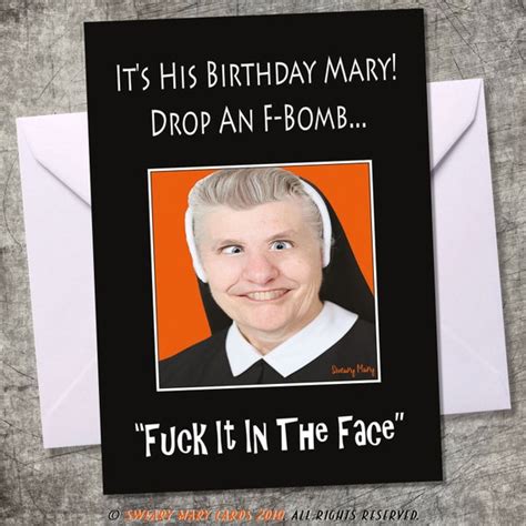 Rude Nun Birthday Card Funny Birthday Card Rude Birthday - Etsy India