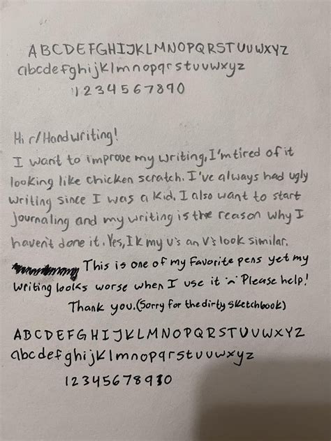 I want to improve my chicken scratch : r/Handwriting