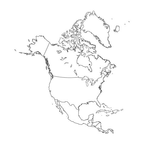 Blank North America Map Printable