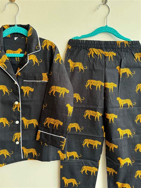 Cheetah Kids Night Suit Set – Kapaas Katha