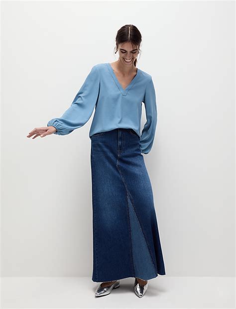 Buy V-Neck Popover Blouse at Marks & Spencer
