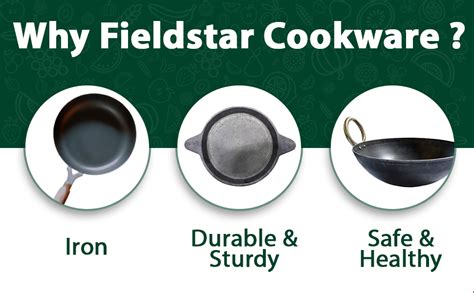 Fieldstar Flat Bottom Kadhai | 8 Inch | Traditional Flat Bottom Iron ...