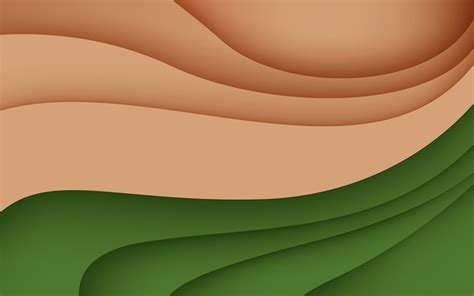 Multi layers brown green texture 3D papercut layers in gradient vector ...