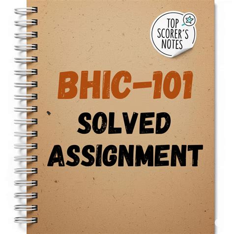 BHIC-101 Solved Assignment 2025-26 | IGNOU Assignment PDF Download ...