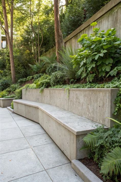 13+ Stylish Poured Concrete Retaining Wall Ideas