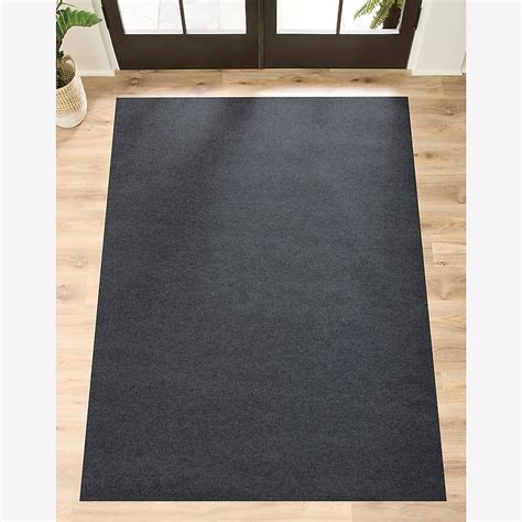 Project Source 6 X 8 (ft) Charcoal Indoor/Outdoor Solid Area Rug ...