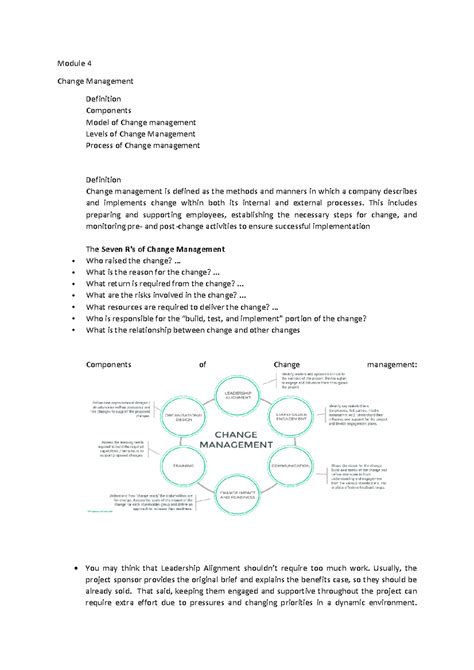 Change managaement module 4 - Module 4 Change Management Definition ...