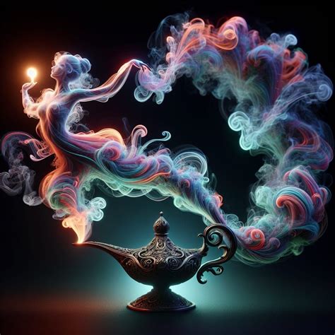 Genie in a lamp - AI Generated Artwork - NightCafe Creator