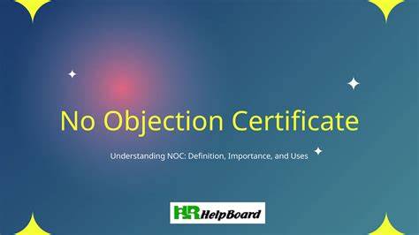 No Objection Letter, No Objection Certificate | PPTX