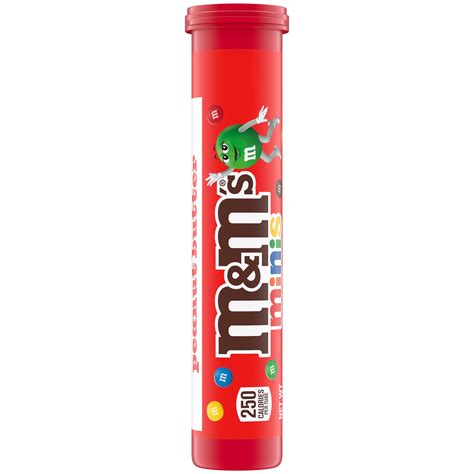 M&M'S Peanut Butter Minis Candy 1.74 oz Mega Tube with Milk Chocolate ...